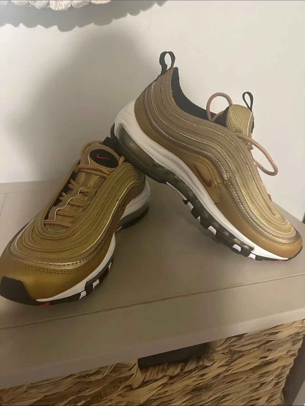 Nike shiny gold