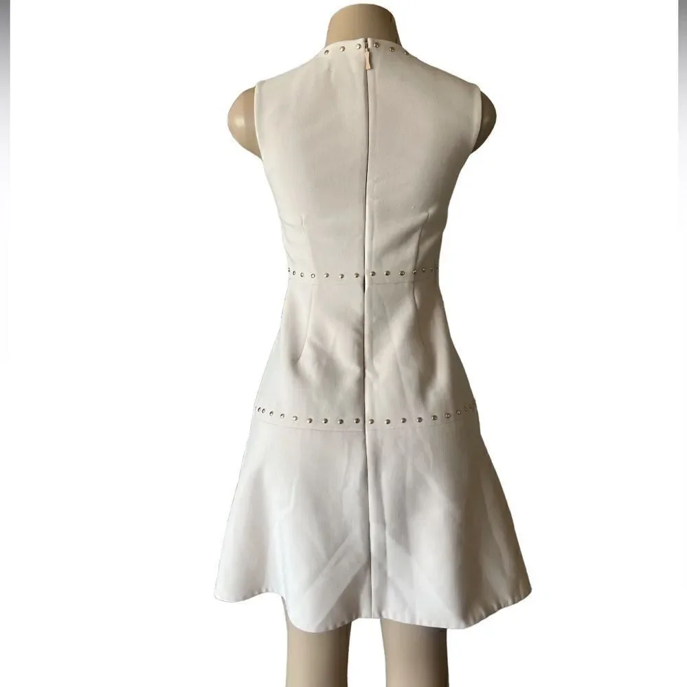 Kate spade  pale pink with gold studded dress A-line shape.