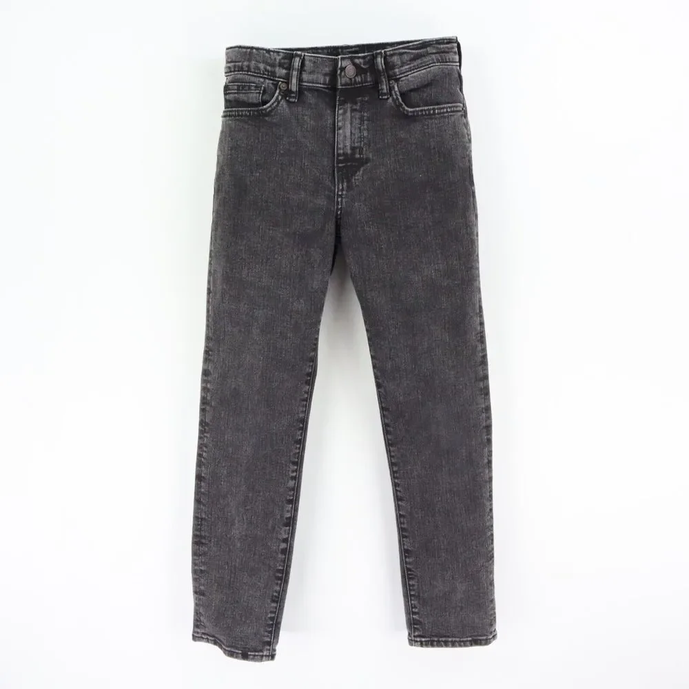 Old Navy Karate Slim Tapered Jeans Boys Size 12 Black Cotton Built-In Flex Tough