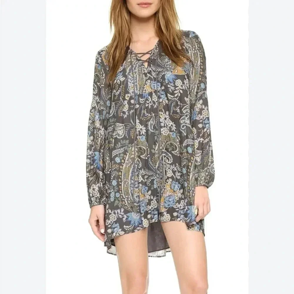 FREE PEOPLE Rain‎ or Shine Paisley Tunic size Small
