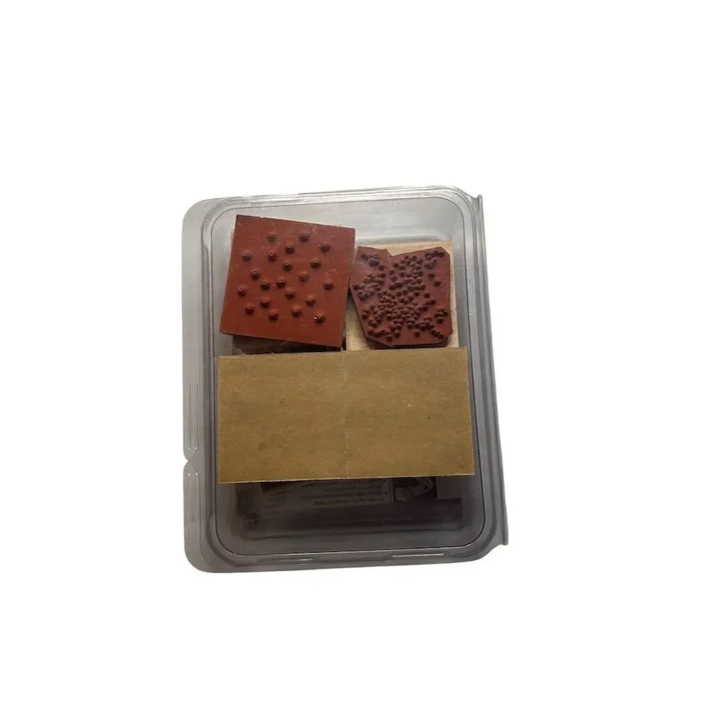 Stampin' Up Itty Bitty Backgrounds Wood Stamp Set of 4