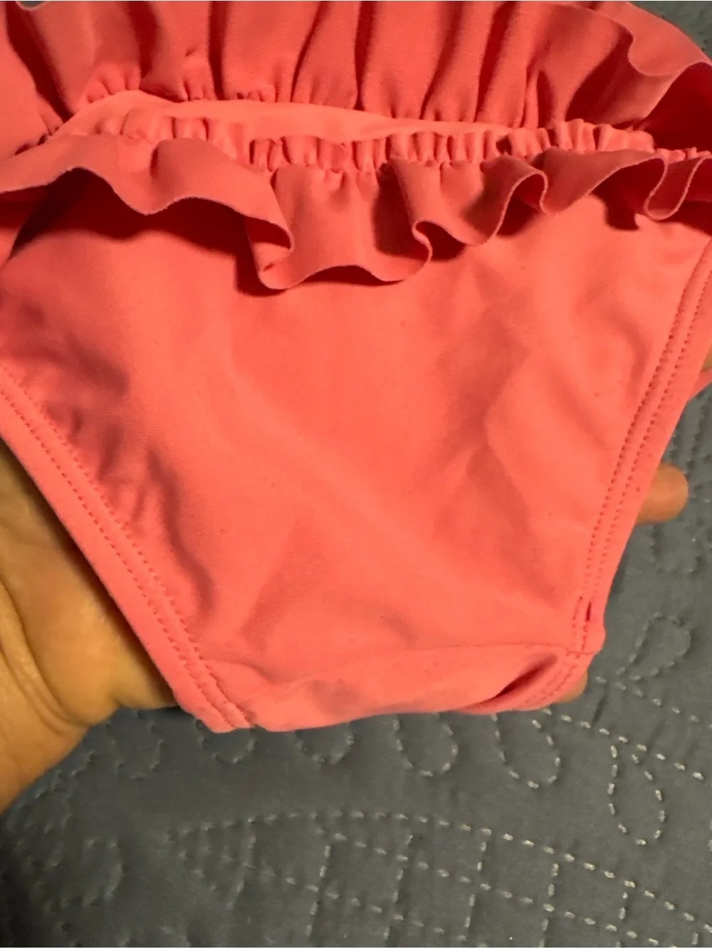 Baby Gap Girls 18-24M Coral Pink Tiered Ruffle Swim Bottoms Only