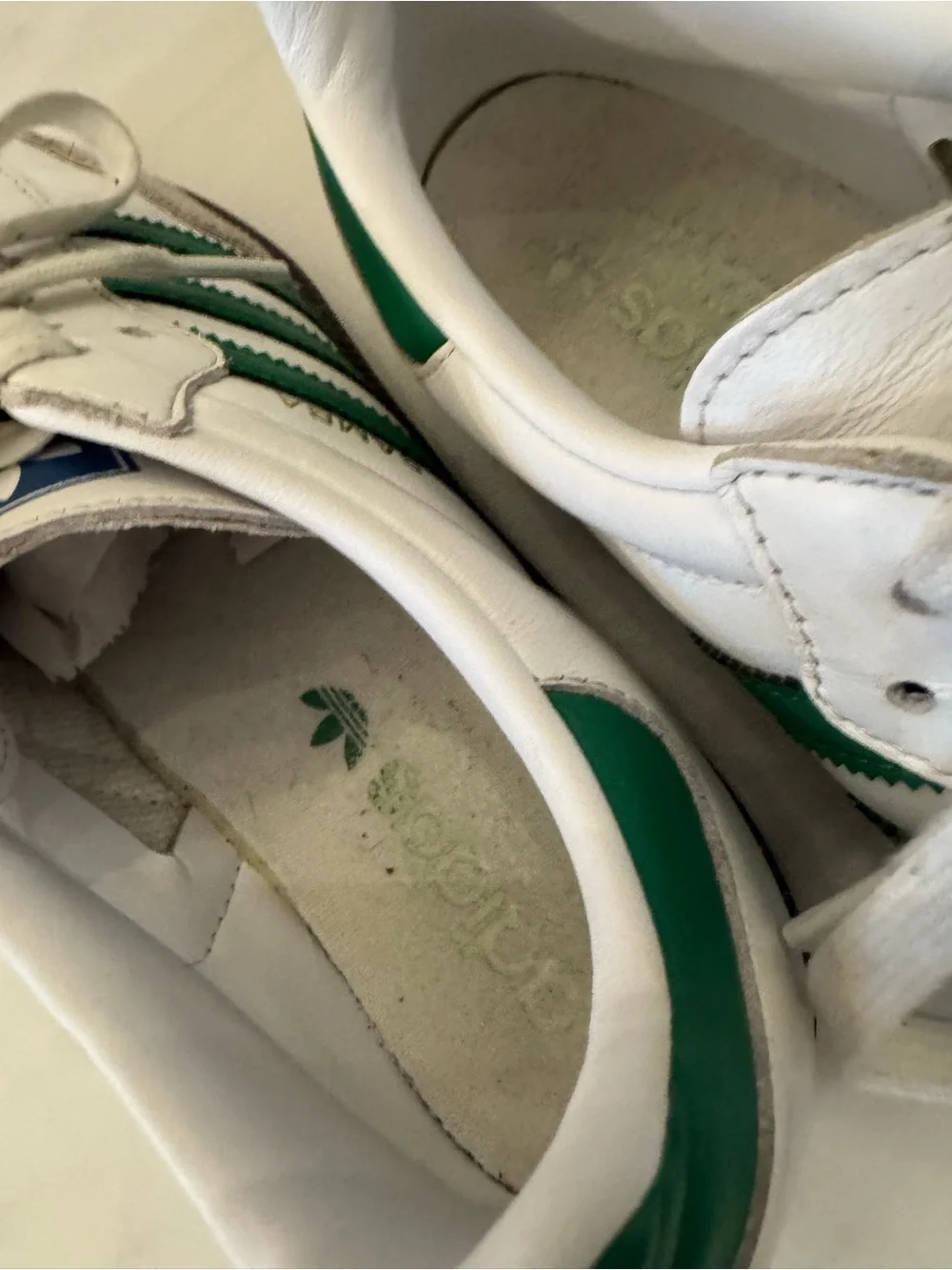 adidas green contrasting white