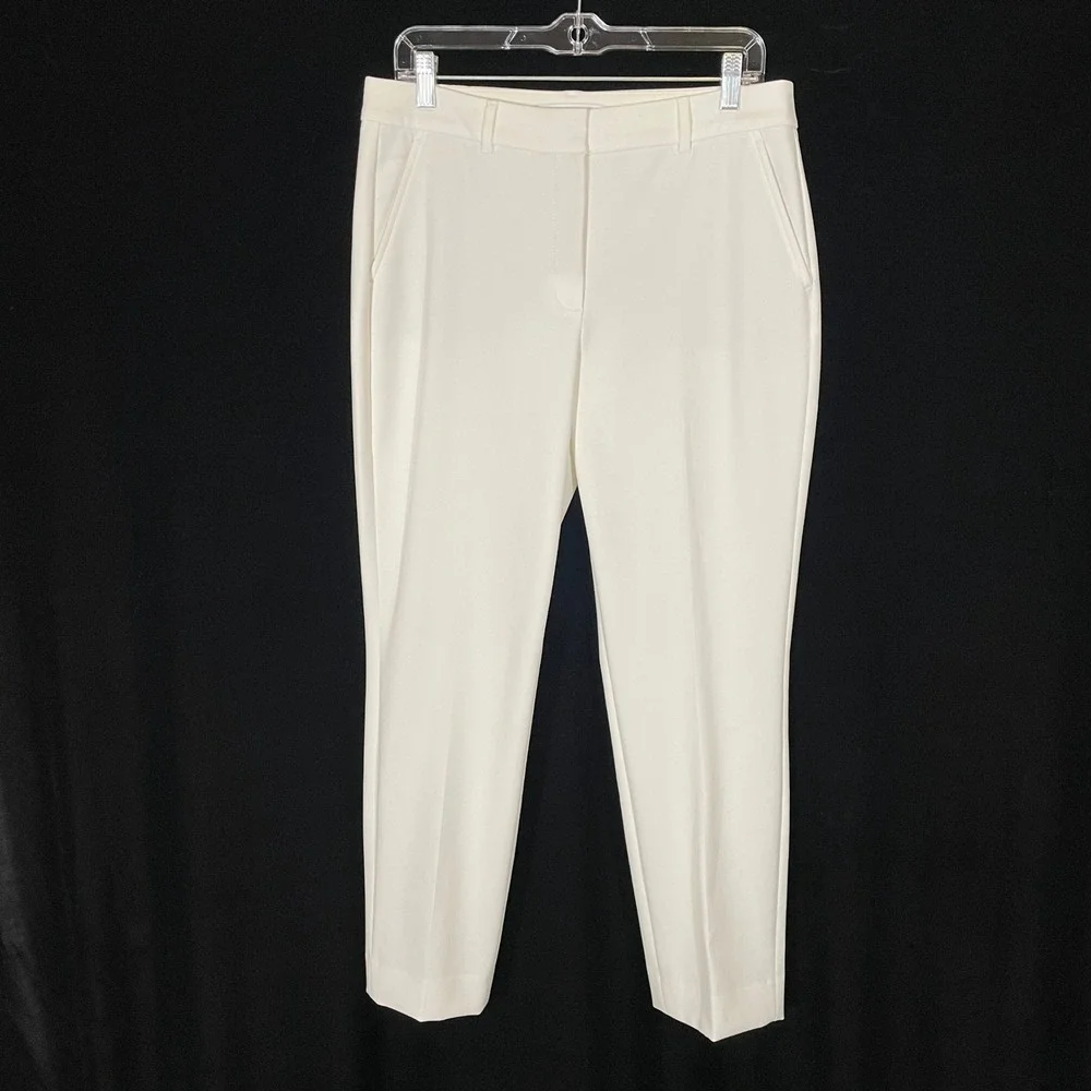 White House Black‎ Market Elle Slim Pants Ecru Trousers Career Tailored 10