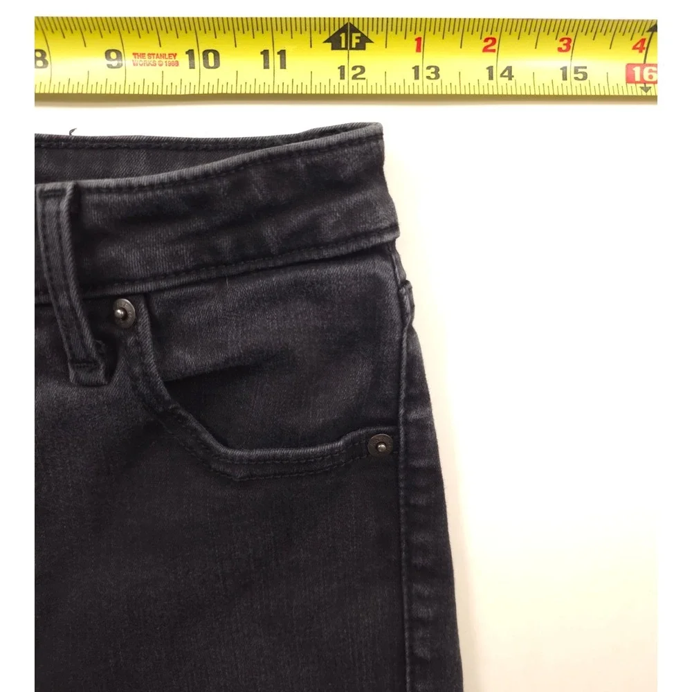 Abercrombie & Fitch Womens Jeans Super Skinny Ankle‎ 27/4R Button Fly Raw Hem
