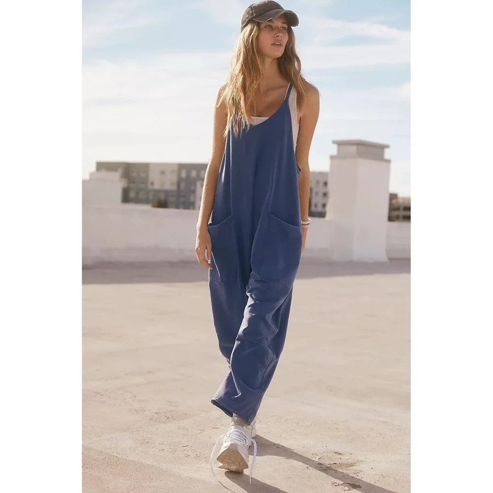 FP Movement x Free People Hot Shot Onesie in Supernova Navy Blue | Size Large