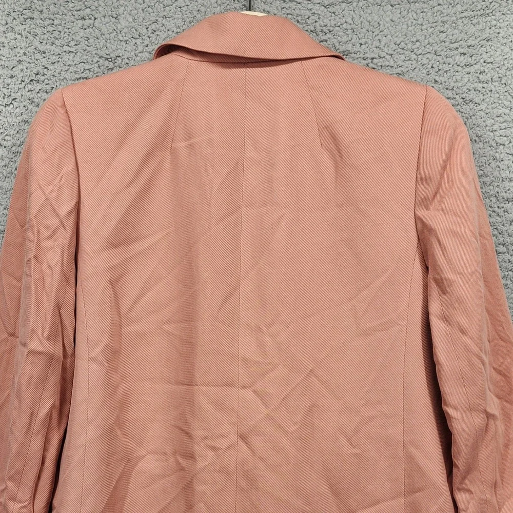 Madewell Rosy Pink Linen Blend Blazer Womens XXS Single‎ Button Lapel Collar
