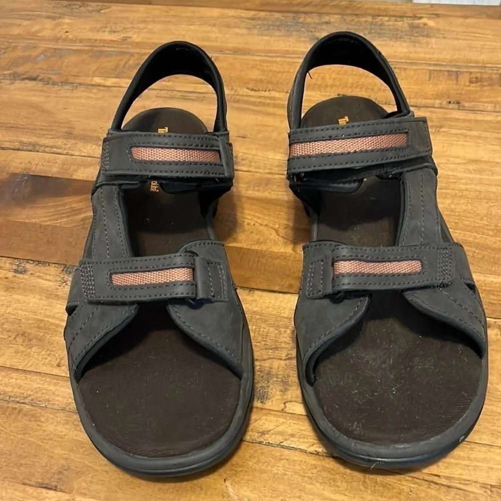 TIMBERLAND water sandals, size 12, Velcro straps, brown, in very good condition