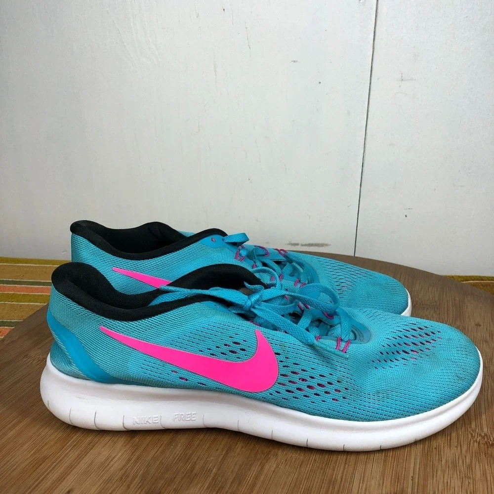 Nike Free RN Womens size 9 shoes blue athletic running training sneakers