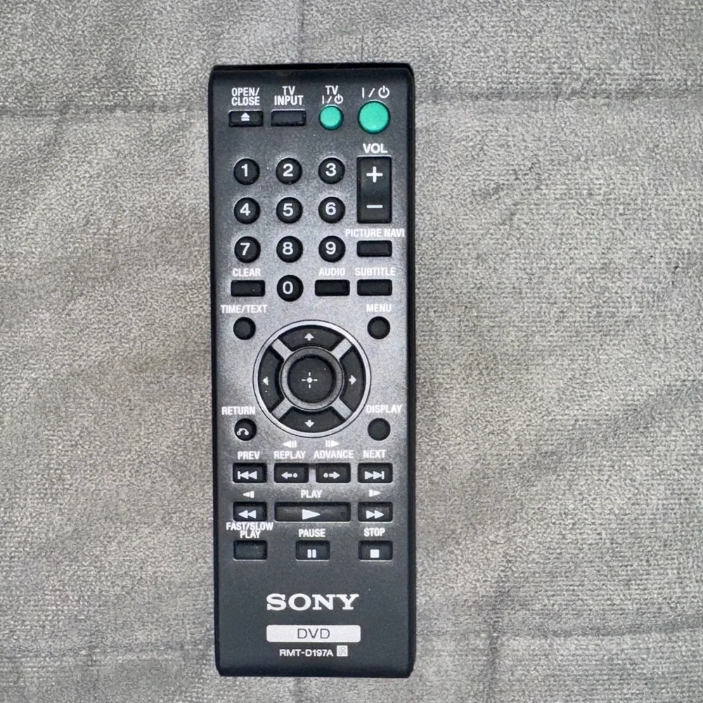 OEM Sony DVD Player‎ Remote Control RMT-D197A Tested Works Black Remote