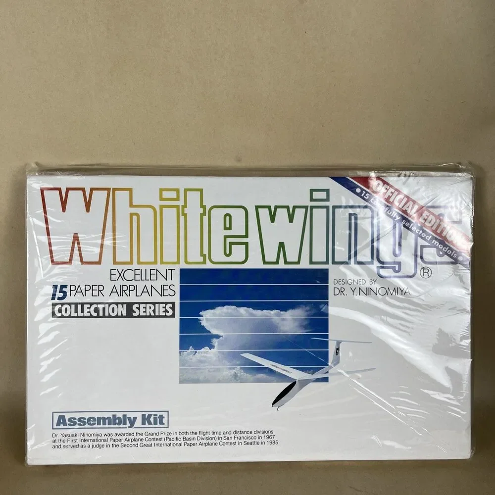 NOS 1986 Whitewings Official Edition Paper‎ Airplane Dr. Y. Ninomiya Collection