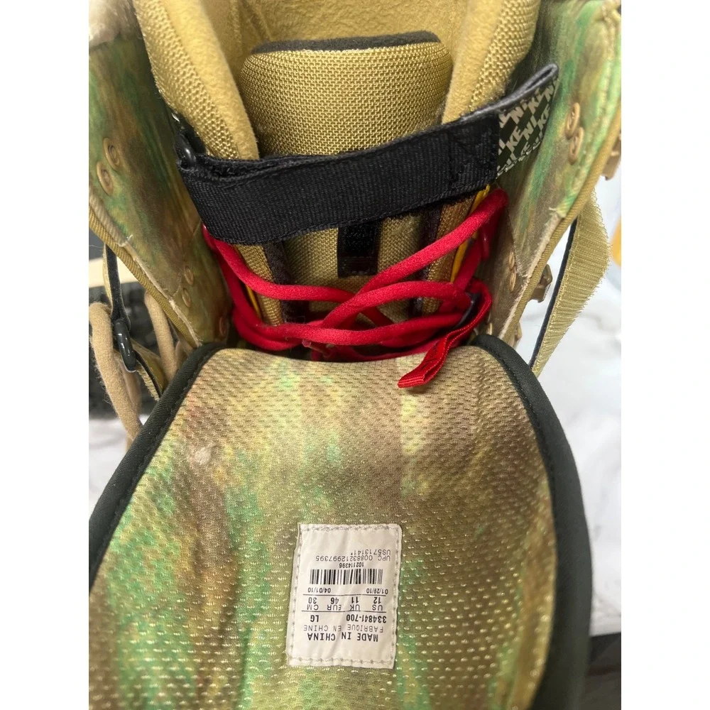 Nike Snowboard Boots Mens 12 Olive Zoom Force 1 334841-700 Winter Sport Gorpcore