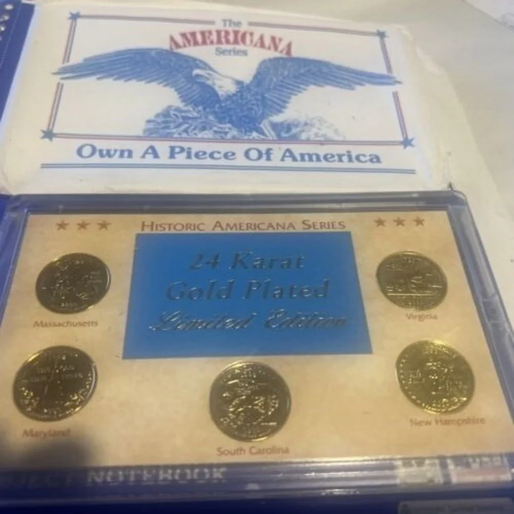 2000 LIMITED EDITION 24‎ KARAT GOLD PLATED STATE QUARTERS GOLD COLLECTION