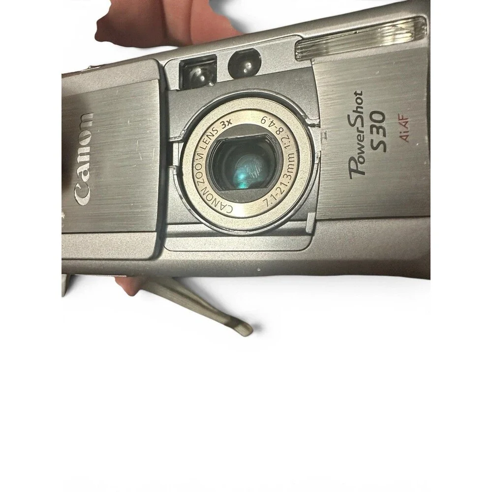 Canon Power Shot S30 Digital Camera, Batteries, Charger,  Memory Cards For Parts
