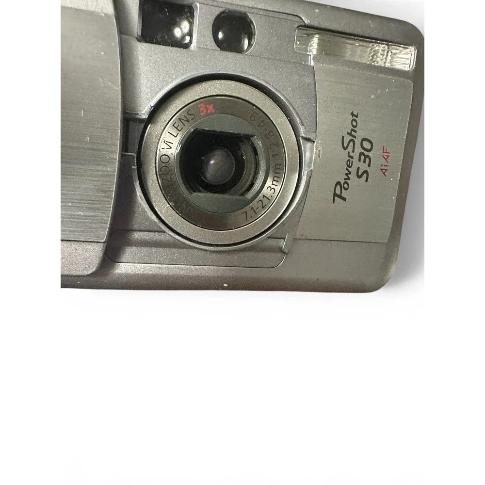 Canon Power Shot S30 Digital Camera, Batteries, Charger,  Memory Cards For Parts