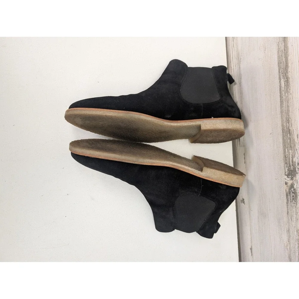 Aldo Chelsea Boots Mens Size 12 Black‎ Suede Slip On Ankle Dress Casual