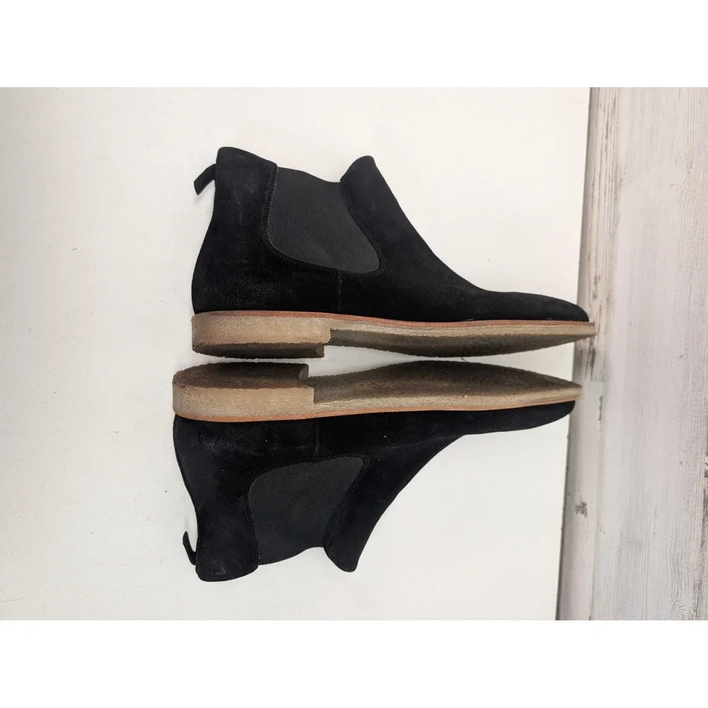 Aldo Chelsea Boots Mens Size 12 Black‎ Suede Slip On Ankle Dress Casual