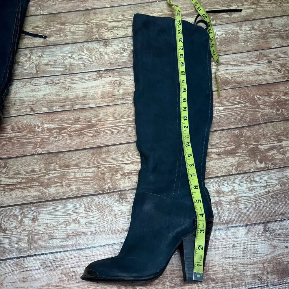 Sam Edelman NORWICK 6.5 M  Boots Black‎ Over Knee Heel