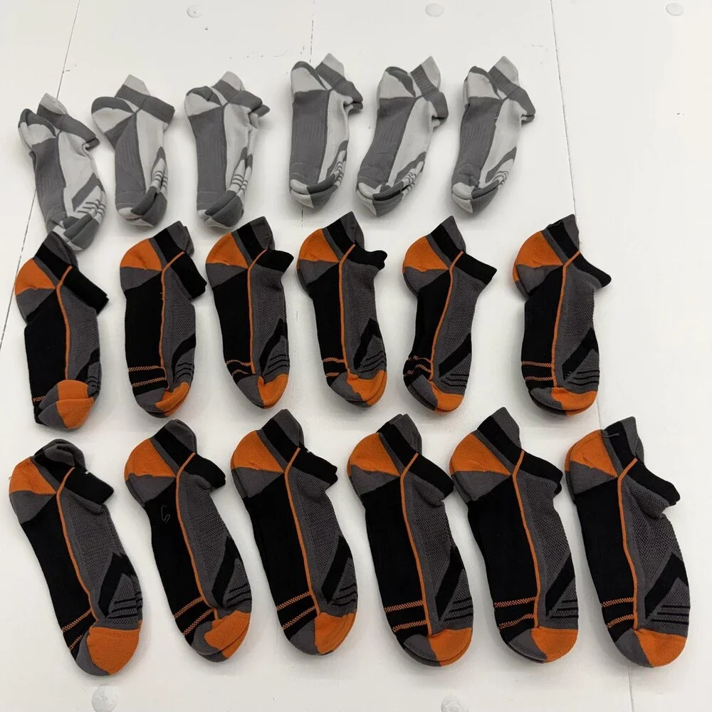 Jzy Qzn Socks Mens Small Multicolor Low Cut Athletic Geometric 18 Pairs Lot