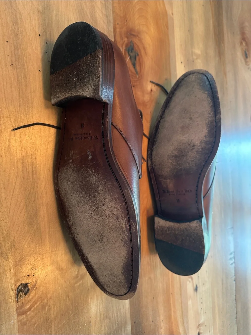 To Boot Men's Berry Tan Leather Dress Shoe
