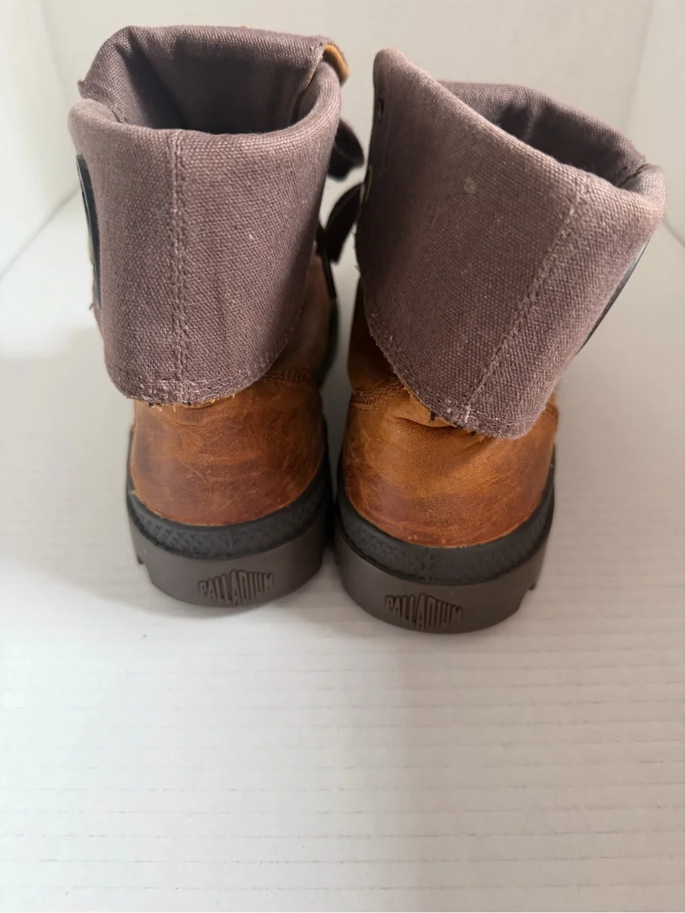 Palladium boots, mens 8 brown leather combat tactical, excellent condition