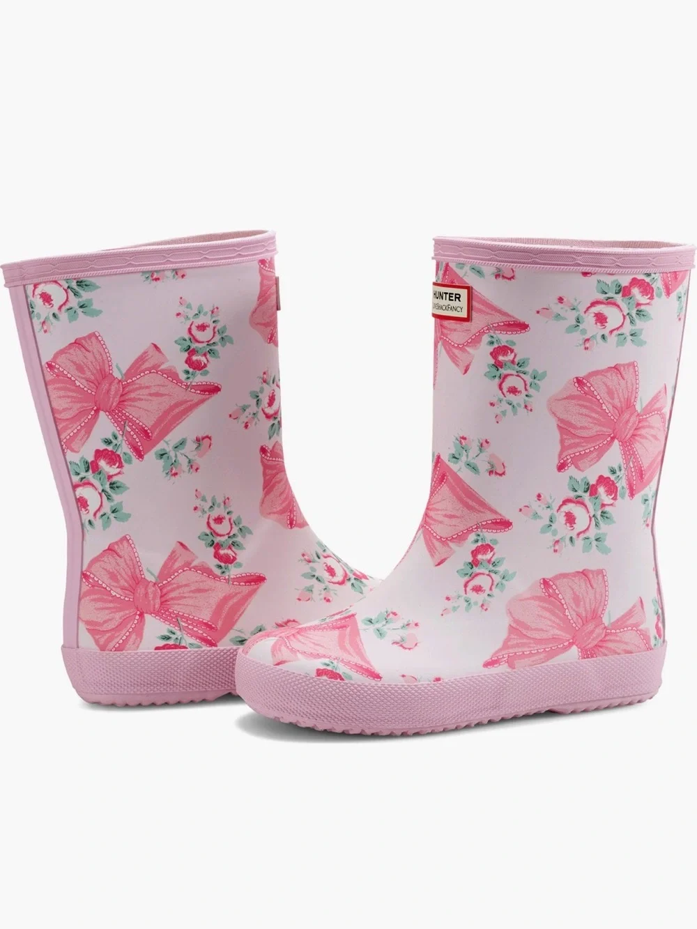 LoveShackFancy x Hunter Limited Edition “Rosa Beaux” Floral & Bow Rain Boots 8T
