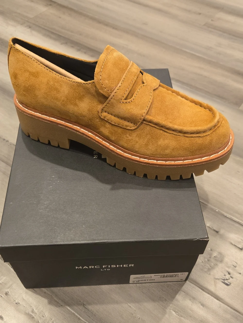 Marc Fisher Men's Suede Loafer in Mustard Yellow