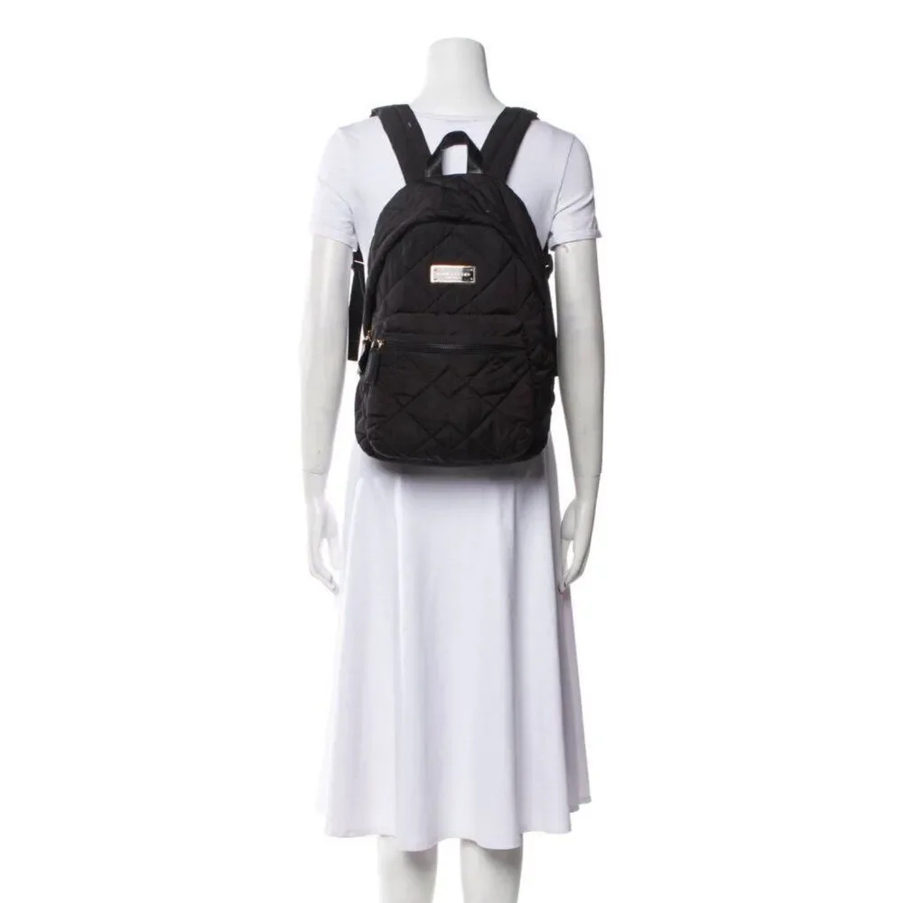 marc jacobs Authentic Solid Black  nylon quilted backpack