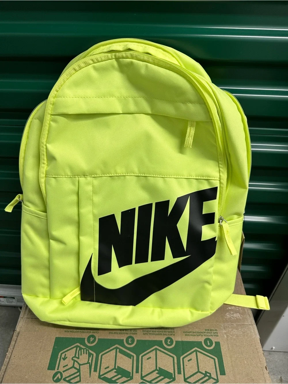 NIKE Element Neon Yellow Men's Backpack with Bold Logo