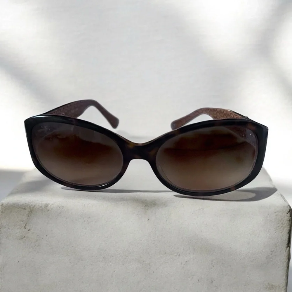 COACH ANNA (S439) Tortoise Butterfly Wrap Sunglasses Frames Brown Gradient-READ