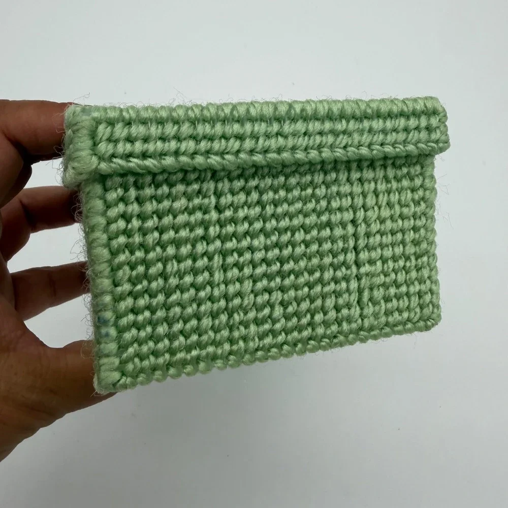 Handmade needlepoint coaster