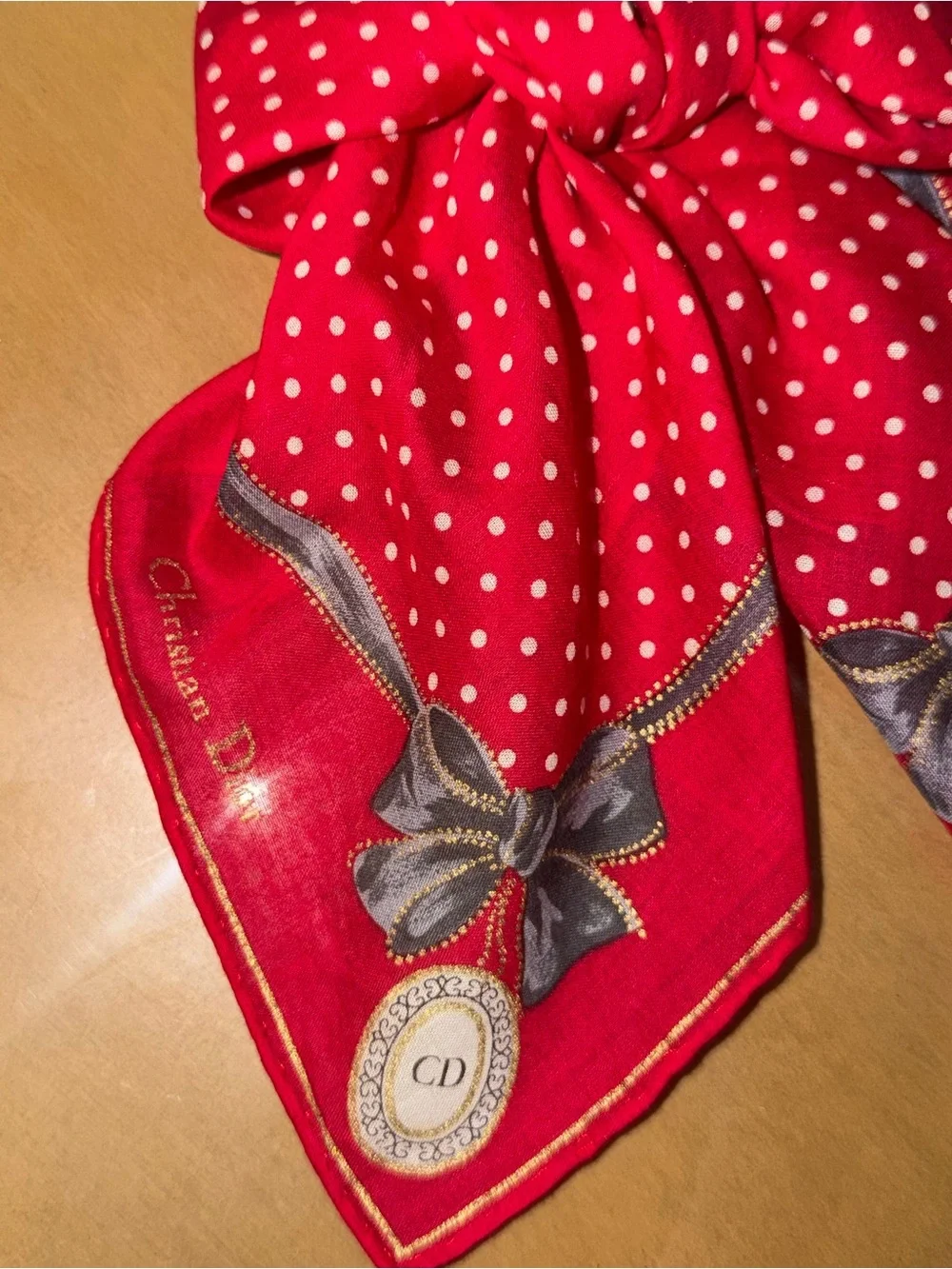 Christian Dior bow scarf
