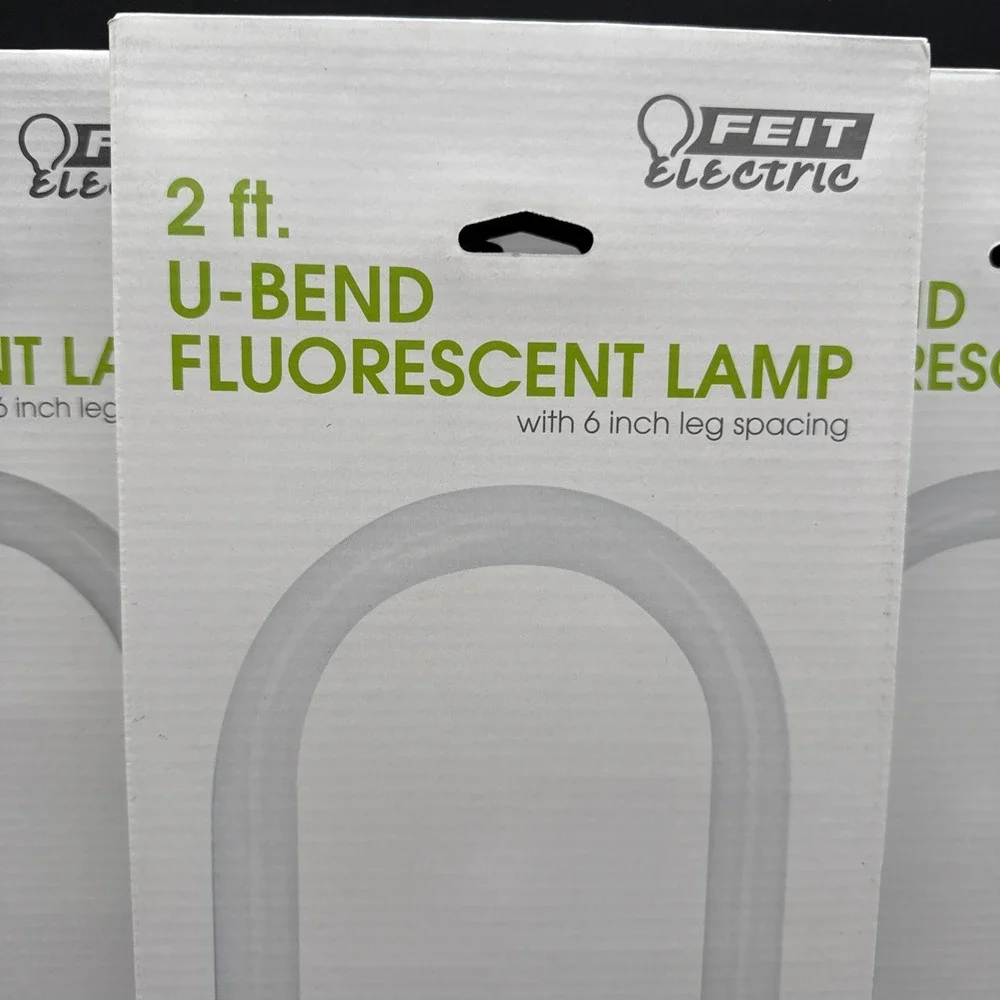 Six(6) Feit‎ Electric 2 Ft. U-Bend Fluorescent Lamp Cool White 4100k 32w T8/U2