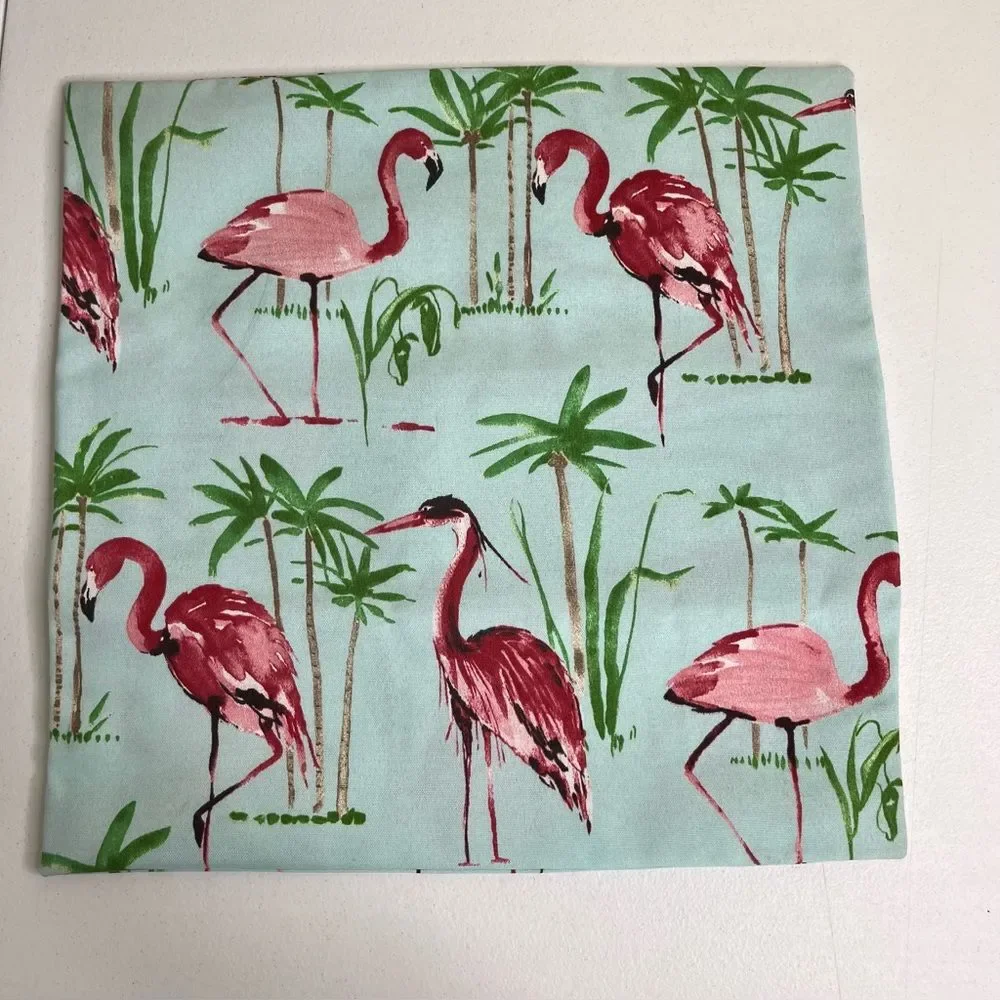 Handmade Seasonal Holiday Pillow COVERS 5 Pair Fall Summer Spring Flamingo 16 In