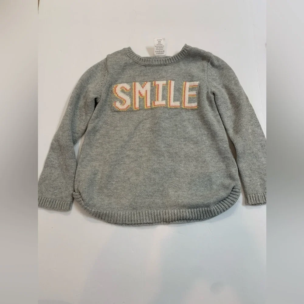 Toddler Girl Gymboree Smile Gray Sweater Tunic Sz 3T