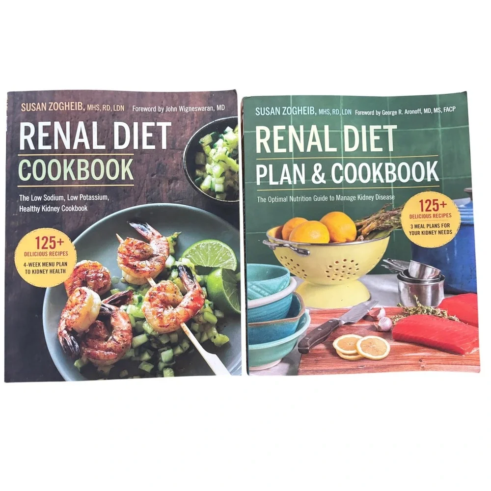 Renal Diet Cookbook & Plan Susan Zogheib 2 Book‎ Set Kidney Health Low Sodium