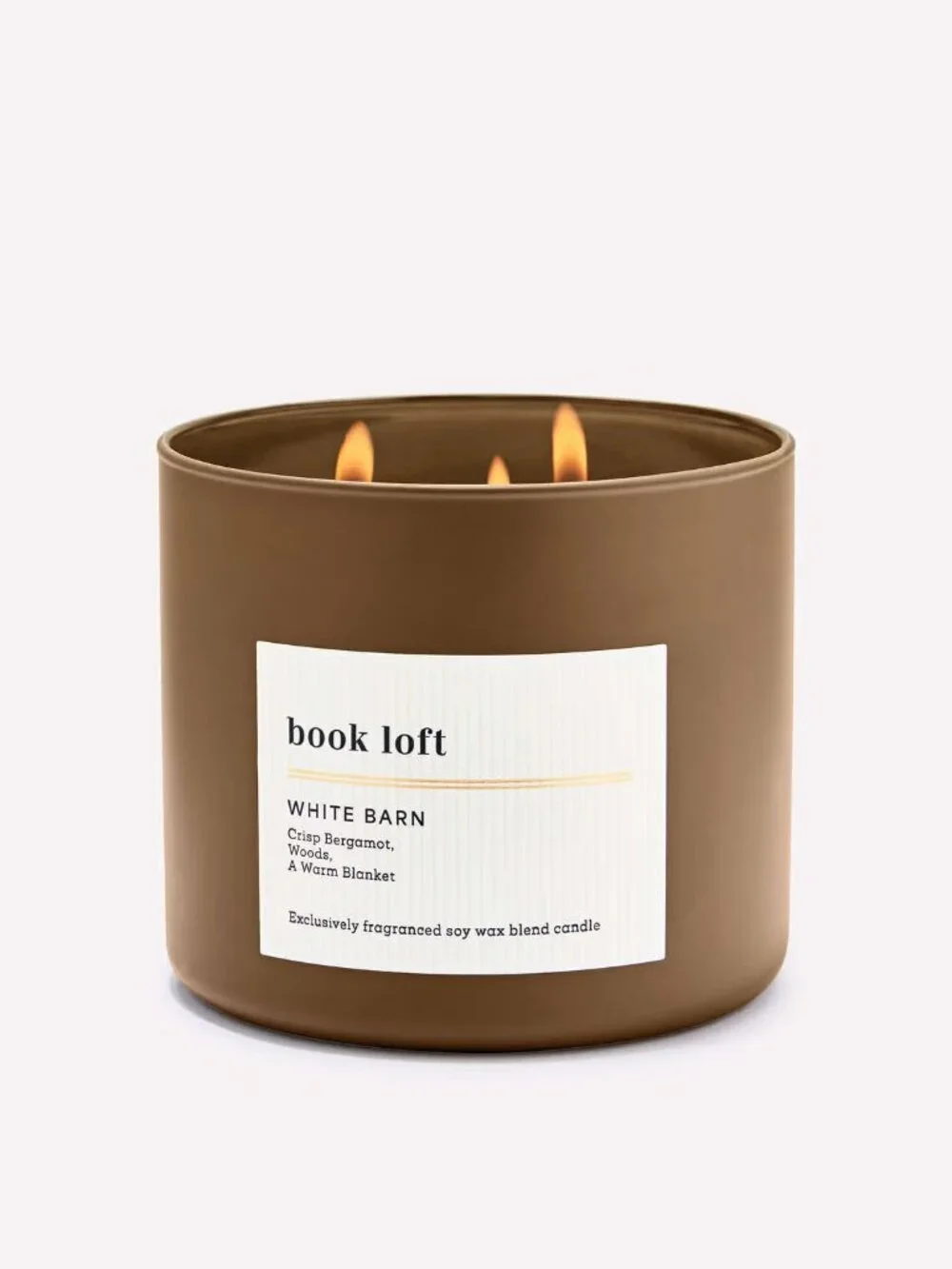 Bath & Body Works White Barn Book Loft 3-Wick Candle