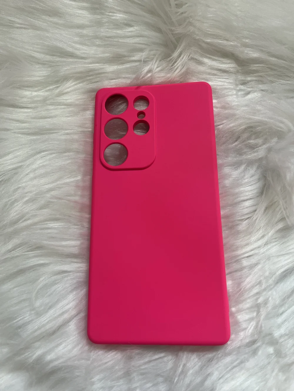 Hot Pink Silicone Phone Case - Slim Protective Cover Fits Galaxy S25 Ultra