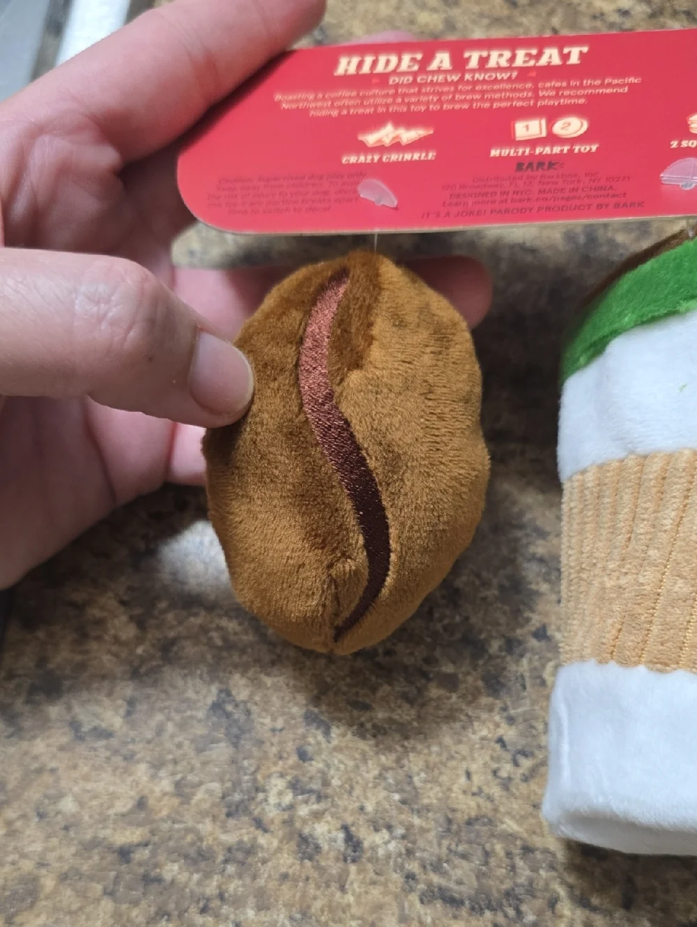 Bark plush coffee