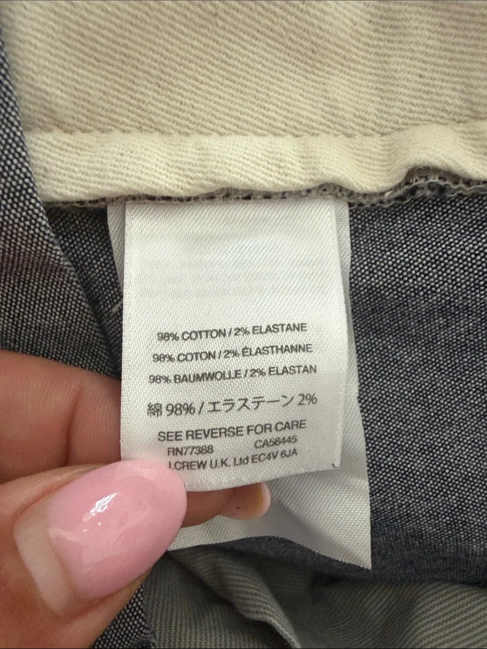 J. Crew below look