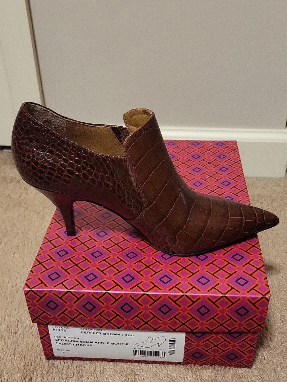 Tory Burch croc embossed