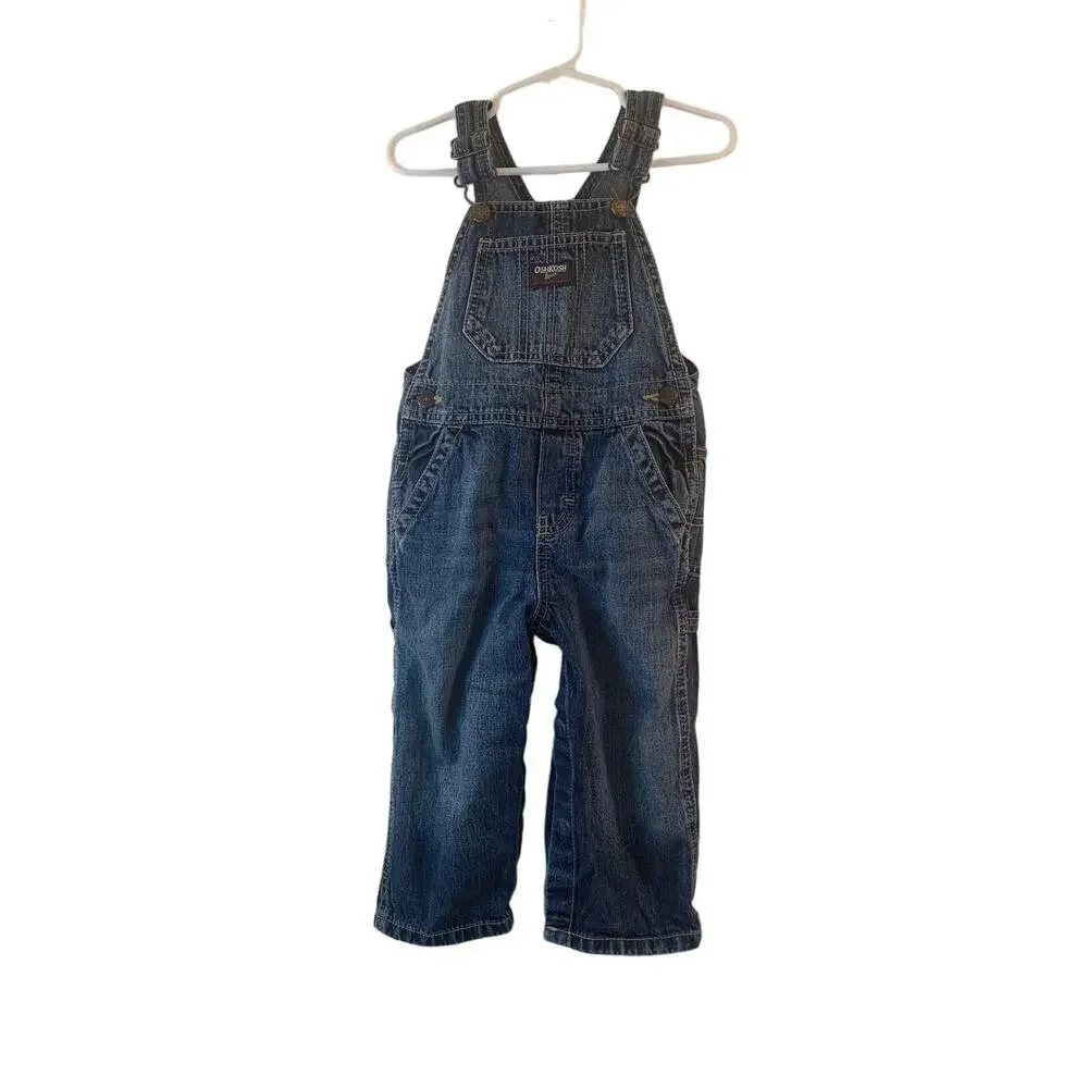 OSHKOSH B’GOSH Unisex Kids Jean Bib Overalls / Size: 24 Months