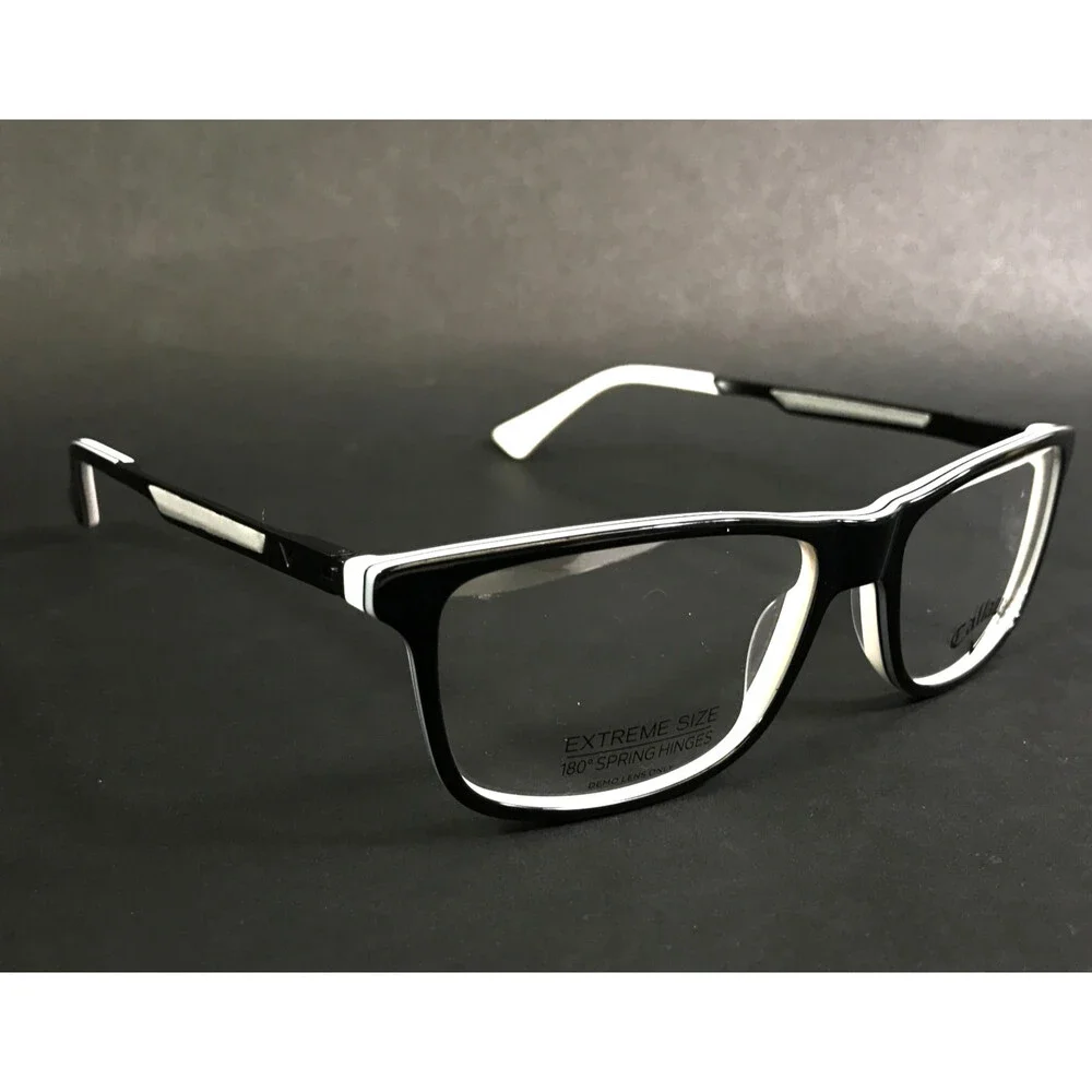 Callaway Eyeglasses Frames Greywolf BLK Black White Rectangle Full Rim 58-17-150
