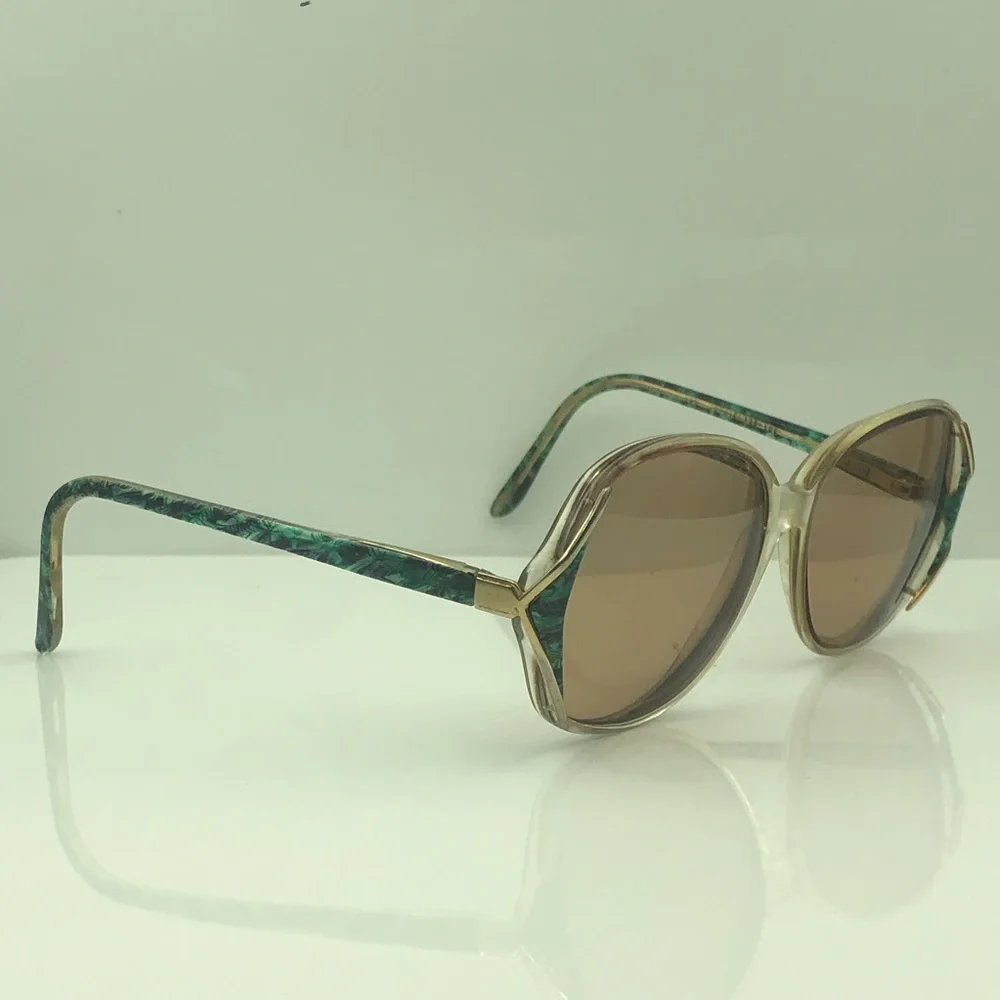 Svank Optical Blue Gold Oval Sunglasses