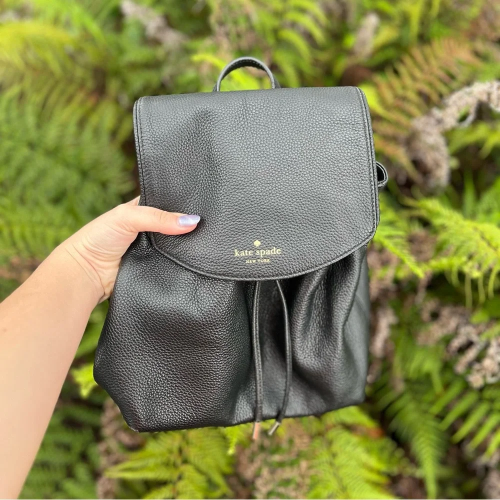 Kate Spade Black Cinch Backpack