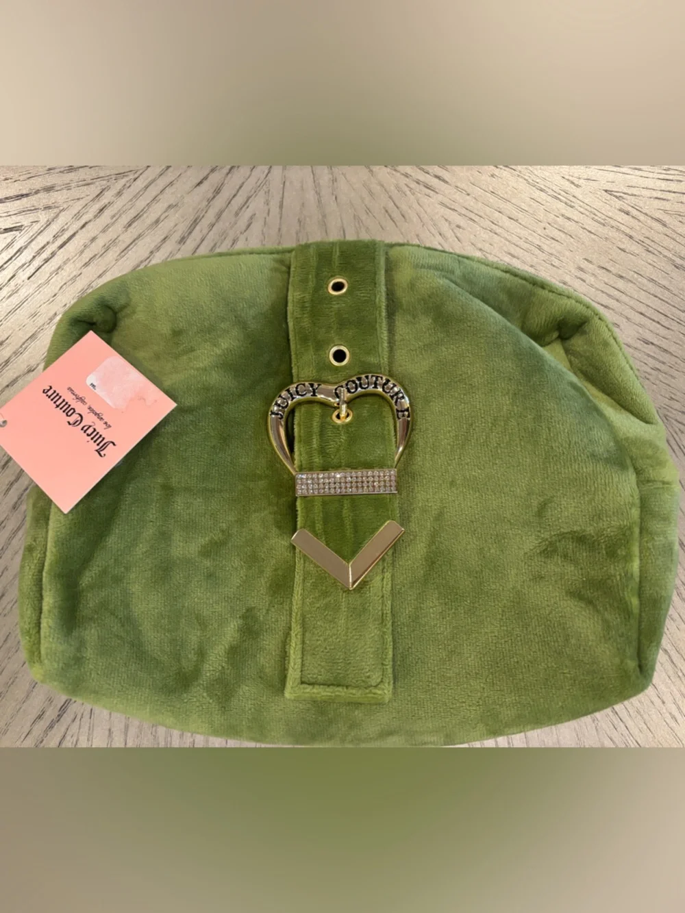 Juicy Couture Green Velvet Makeup Bag