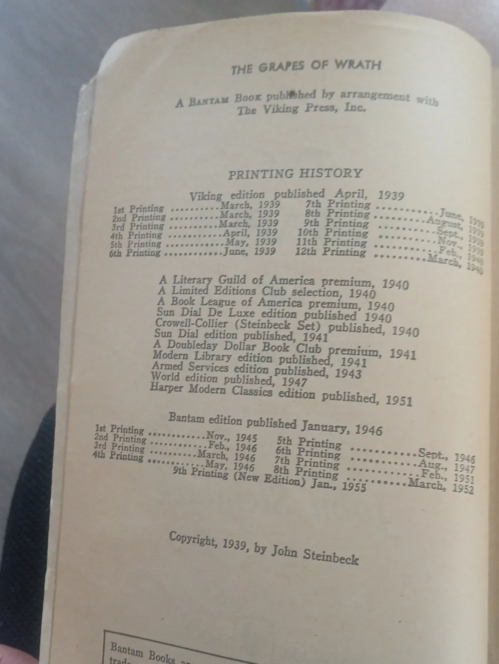 John Steinbeck vintage 1955
