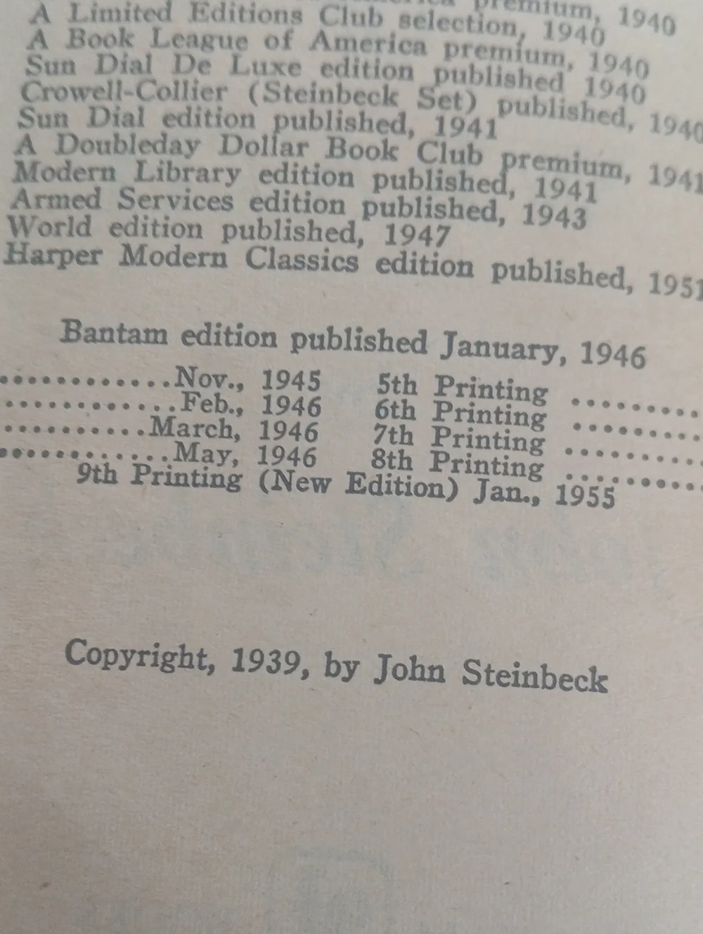 John Steinbeck vintage 1955