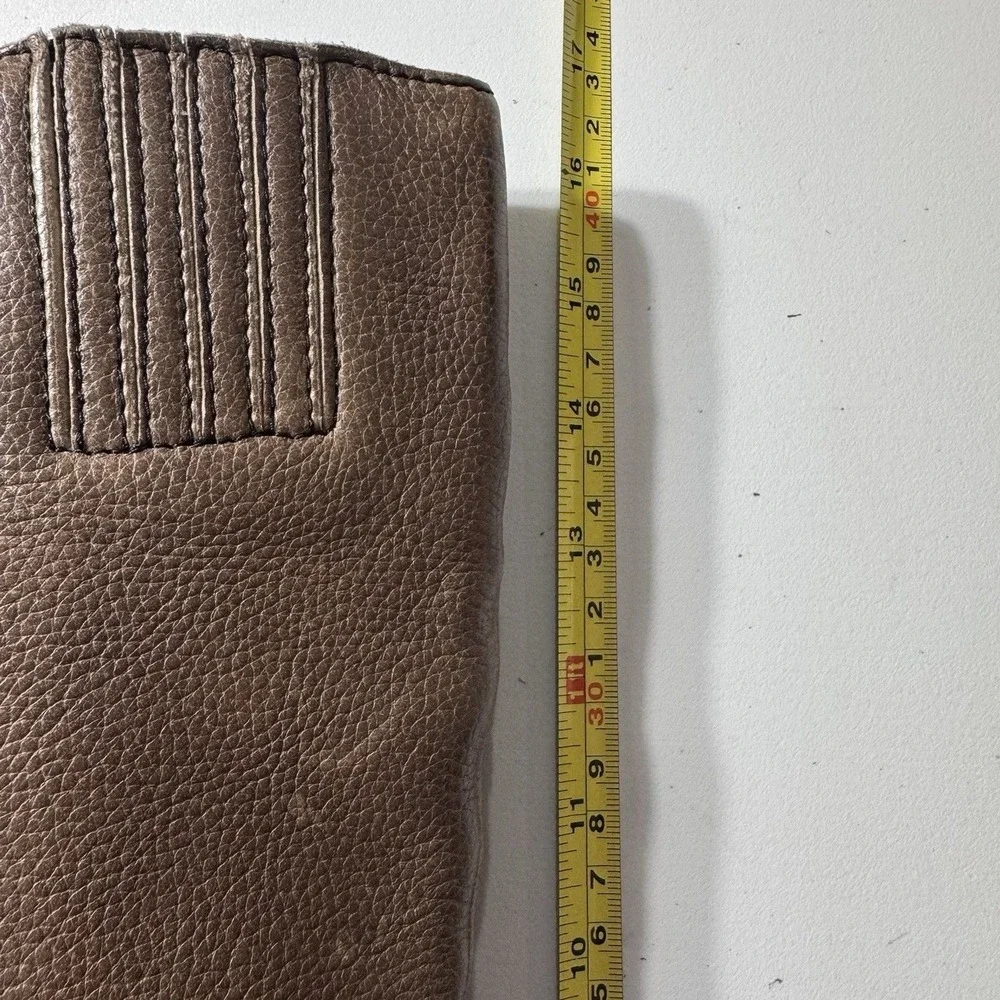 B.O.C. BORN Tan Leather Knee High Strappy Zip Calf Riding Boot SZ 9