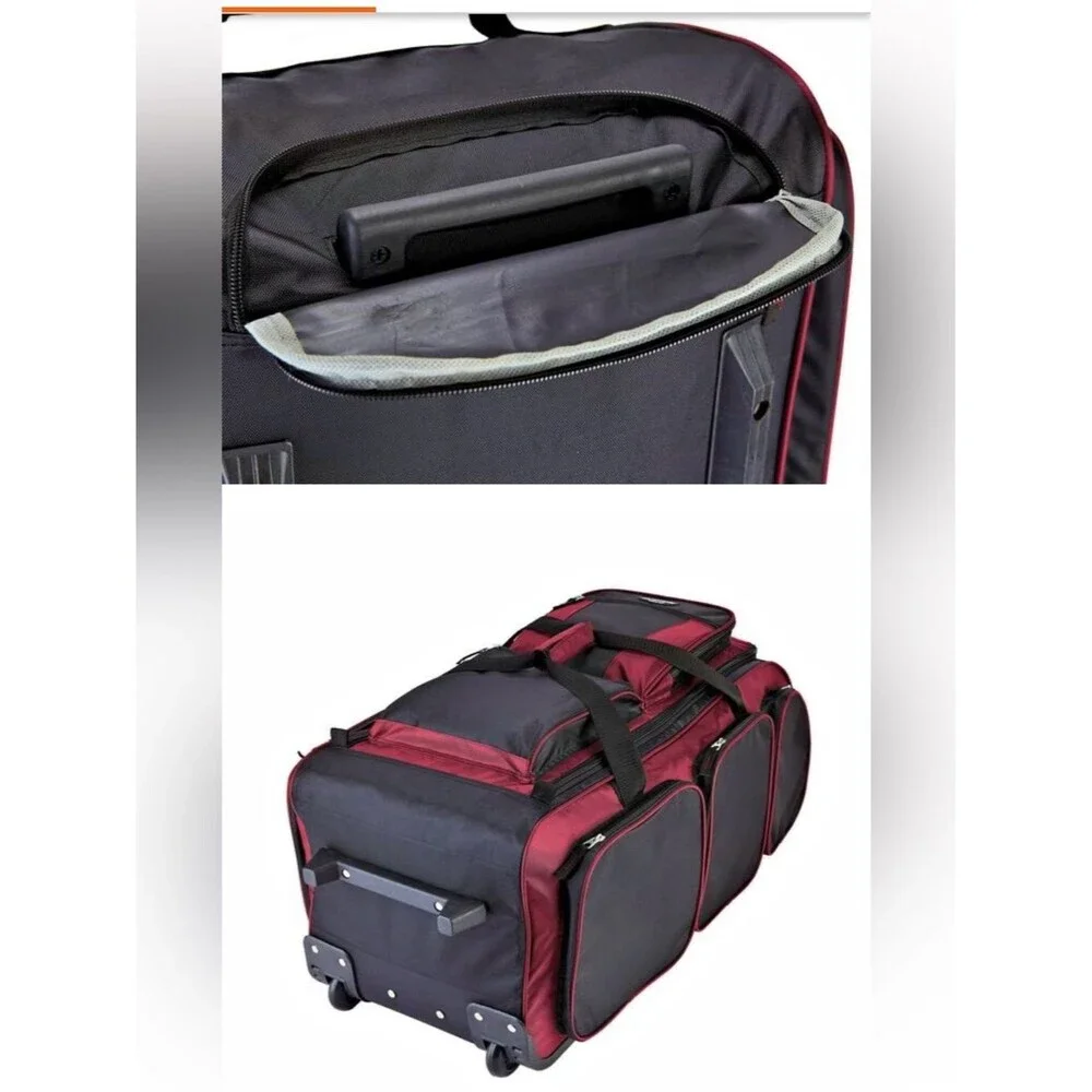 Travelers Club 30 in. Multi-Pocket Upright Rolling Duffel Bag luggage Handle
